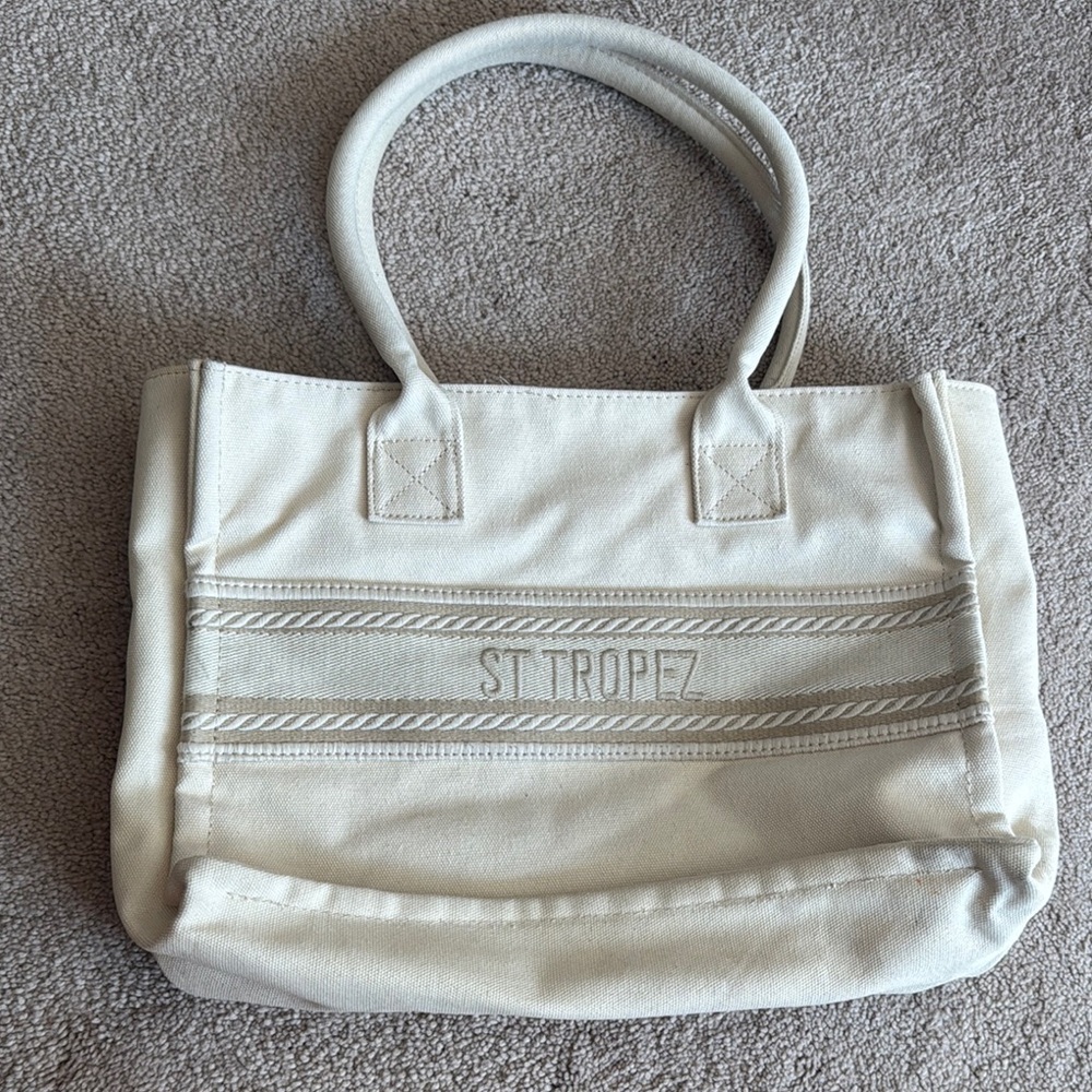 St. Tropez Cream Tote Bag - Picture 2 of 7
